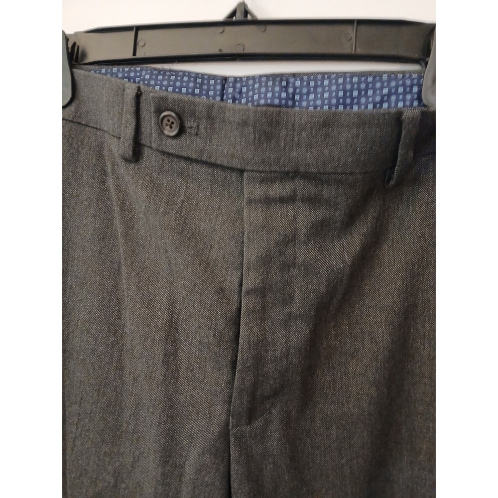 Lauren Ralph Lauren Mens Charcoal Gray Dress Pants 36W x 30L Flat Front Stretch - Picture 2 of 11